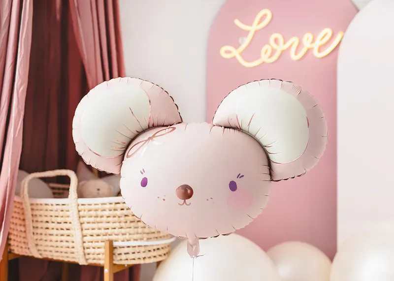 FOLIEBALLONG – Mus lys rosa – PartyDeco