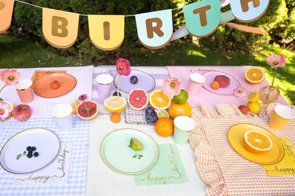 Hovedbilde PAPPKRUS – Pastellfarger med gullkant – 6 pk ...