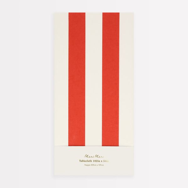 Hovedbilde PAPIRDUK – Rød striper – Meri Meri