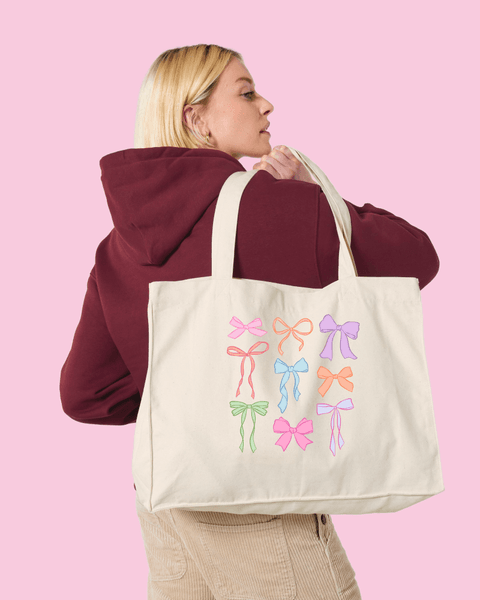 Hovedbilde SHOPPINGBAG – Pastellsløyfer – Festligetrykk