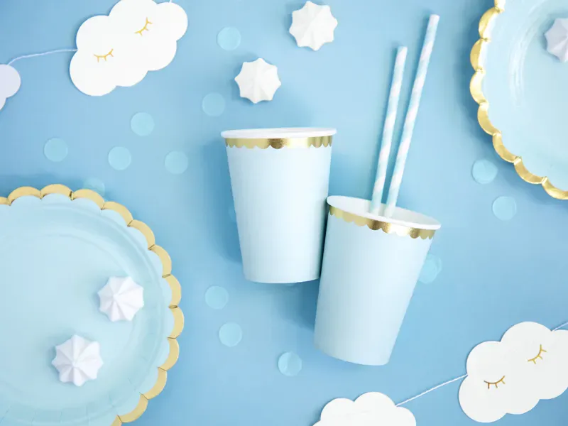 KONFETTI – Lyseblå sirkler – PartyDeco