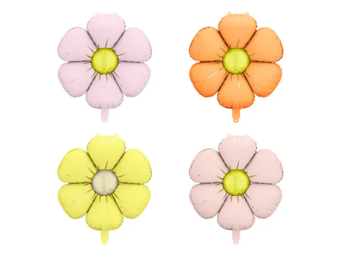 Hovedbilde FOLIEBALLONGER – Blomster i pastell – 4 pk ...