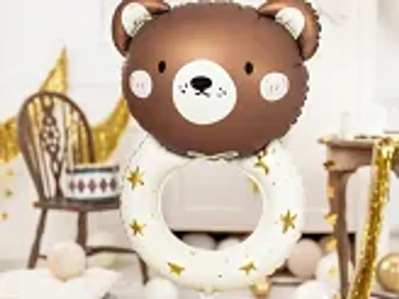 FOLIEBALLONG – Teddybjørn rangle – PartyDeco