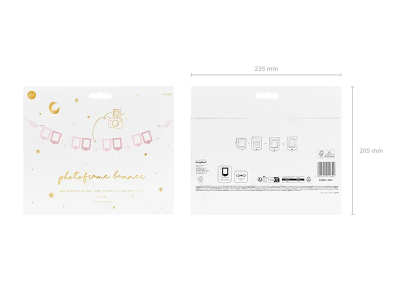 GIRLANDER – Fotorammer – Stork – Rosa – PartyDeco
