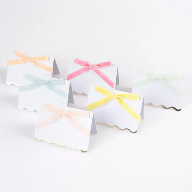 Hovedbilde BORDKORT – Pastellsløyfer – 6 pk – Meri ...