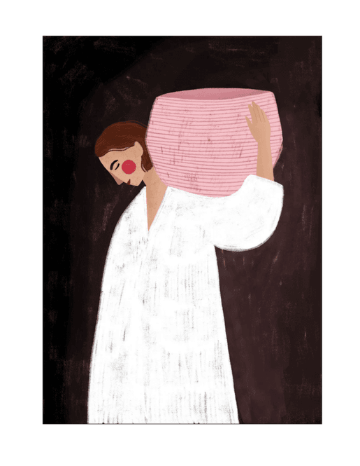 Hovedbilde PLAKAT – The Woman With The Pink Basket – 50 x ...