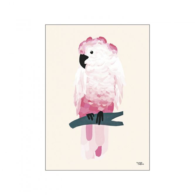 Hovedbilde PLAKAT - Pink Cockatoo - 30 x 40 cm. - Michelle Carlslund