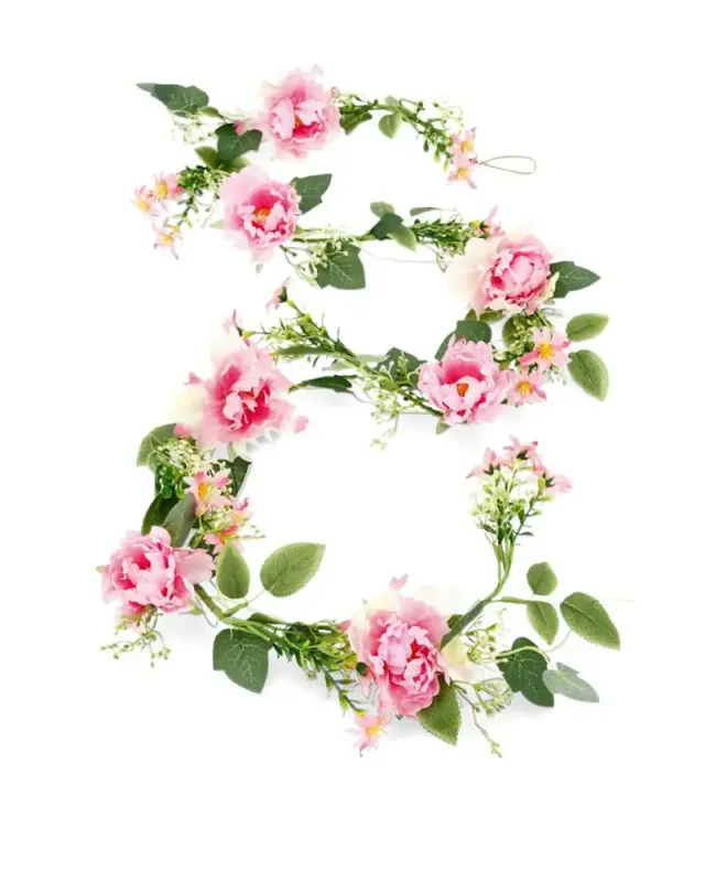 BLOMSTERGIRLANDER – Rosa blomster – 150 cm – Alot