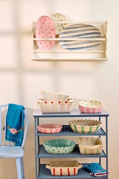 Hovedbilde MEDIUM ILDFAST FORM – Røde striper – Rice