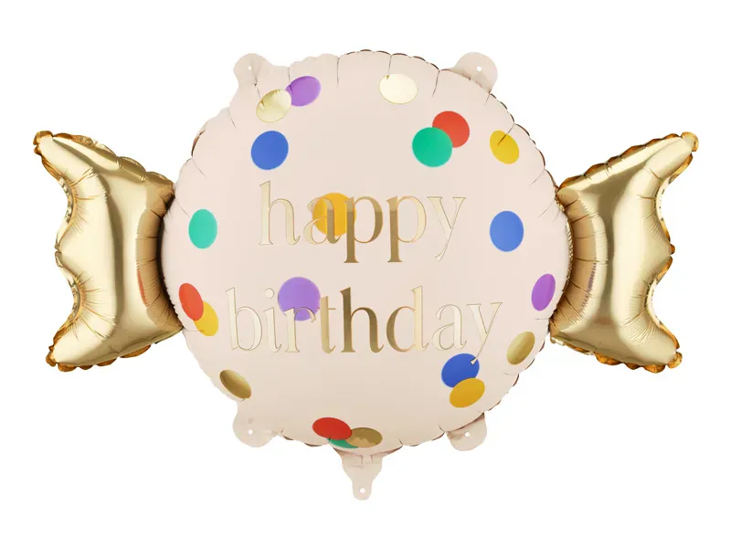 FOLIEBALLONG – Happy Birthday Candy Dots – PartyDeco