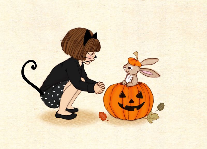 KORT -  Halloween Friends - Belle & Bo