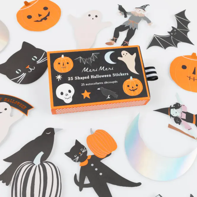 Hovedbilde KLISTREMERKER – Halloween 25 stk. – Meri Meri