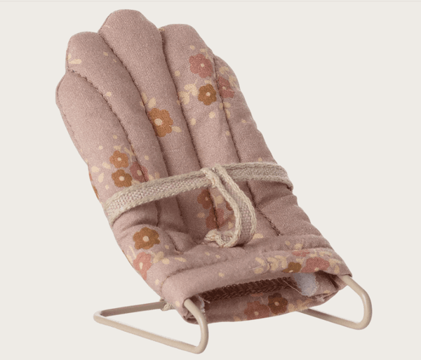 Hovedbilde VIPPESTOL TIL MY-KANIN OG BABYMUS – Rosa med blomster ...