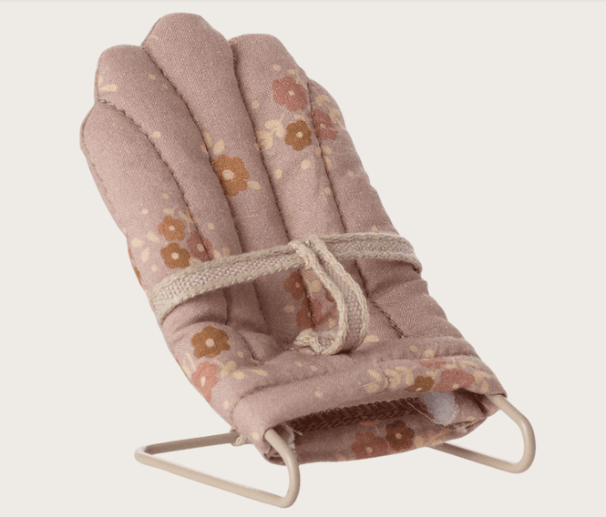 Hovedbilde VIPPESTOL TIL MY-KANIN OG BABYMUS – Rosa med blomster ...