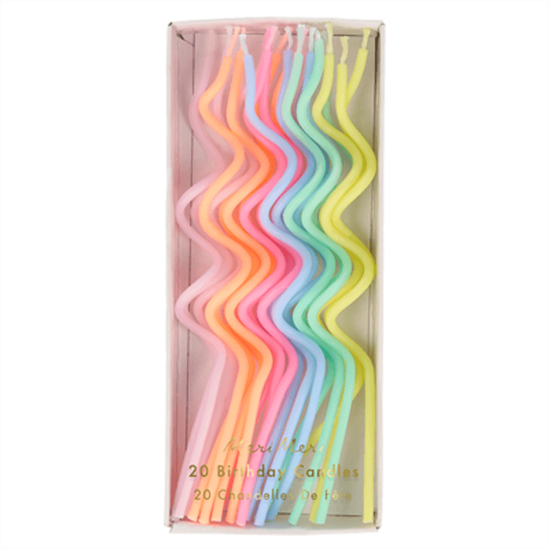 KAKELYS – Pastell bølgete – 20-pk – Meri Meri