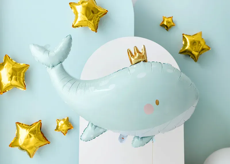 FOLIEBALLONG – Hval – Lyseblå – PartyDeco