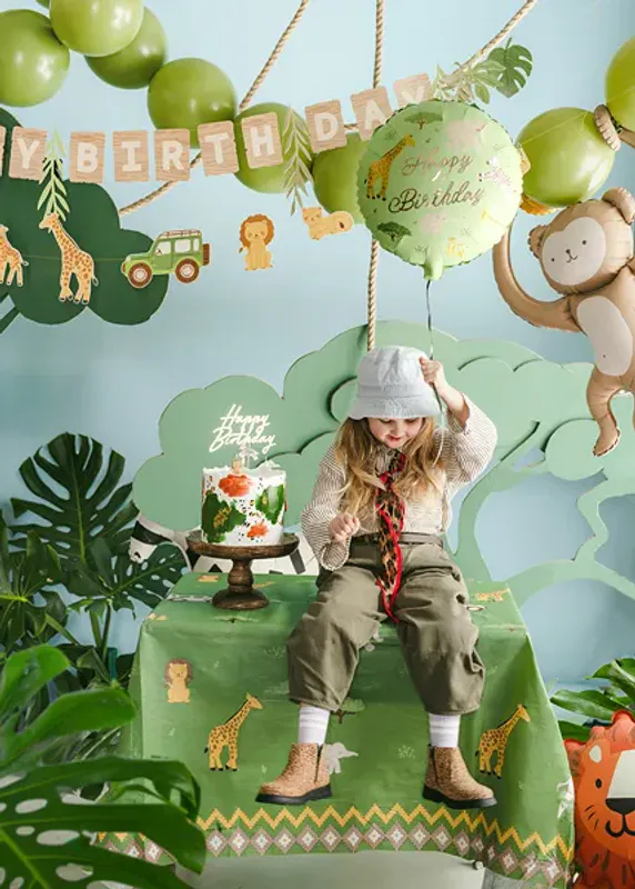 FOLIEBALLONG – Happy Birthday safari – PartyDeco