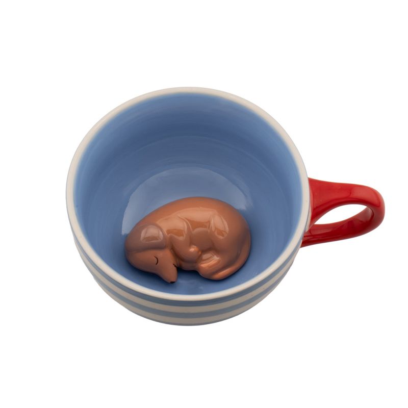 TEKOPP – Overraskelse Dachshund – Striper og hjerte - Tea for One – Sass & Belle